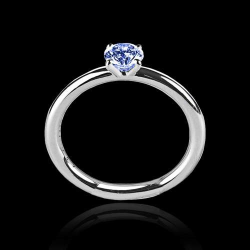 Bague solitaire saphir bleu Anja